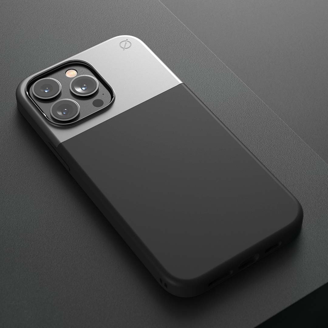 MagSafe Silicone Aluminum iPhone 14 Pro Max Case Eco Slim Protection Atom Studios#color_carbon-black
