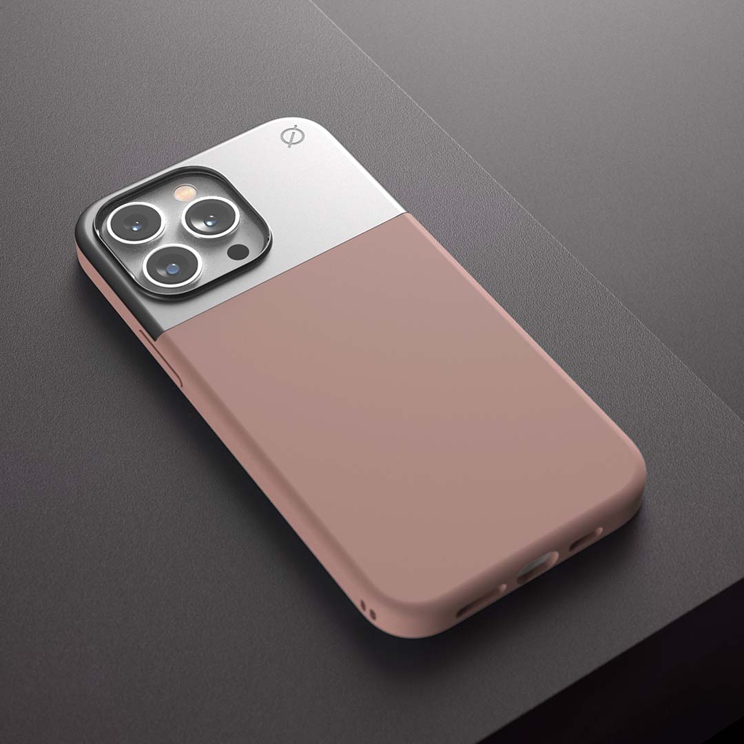 MagSafe Silicone Aluminum iPhone 14 Pro Max Case Eco Slim Protection Atom Studios#color_pink-clay
