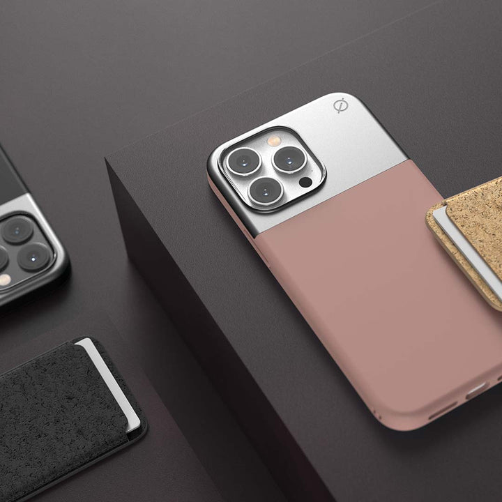 MagSafe Silicone Aluminum iPhone 14 Pro Max Case Eco Slim Protection Atom Studios#color_pink-clay