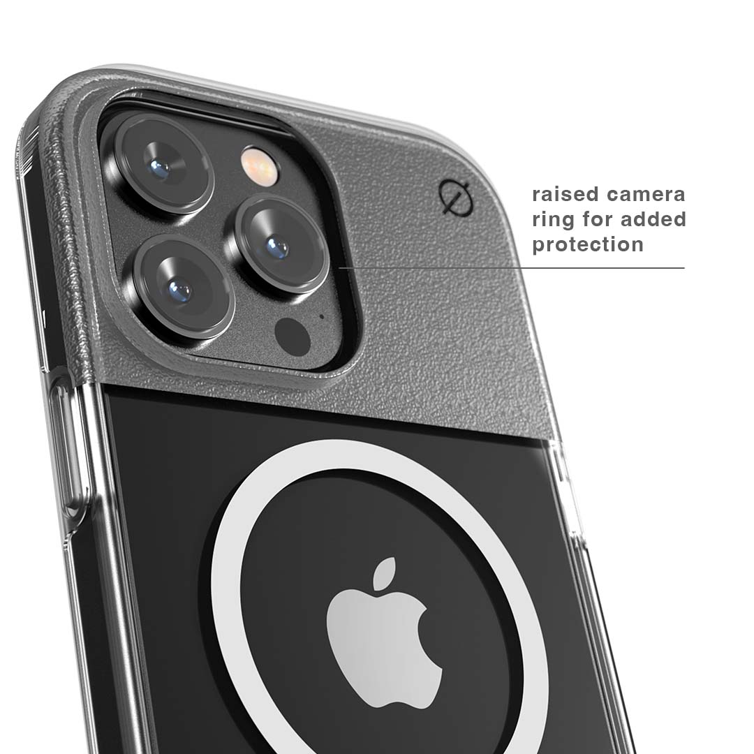 MagSafe Clear Aluminium iPhone 14 Pro Max Eco Slim Protection Atom Studios#colour_clear