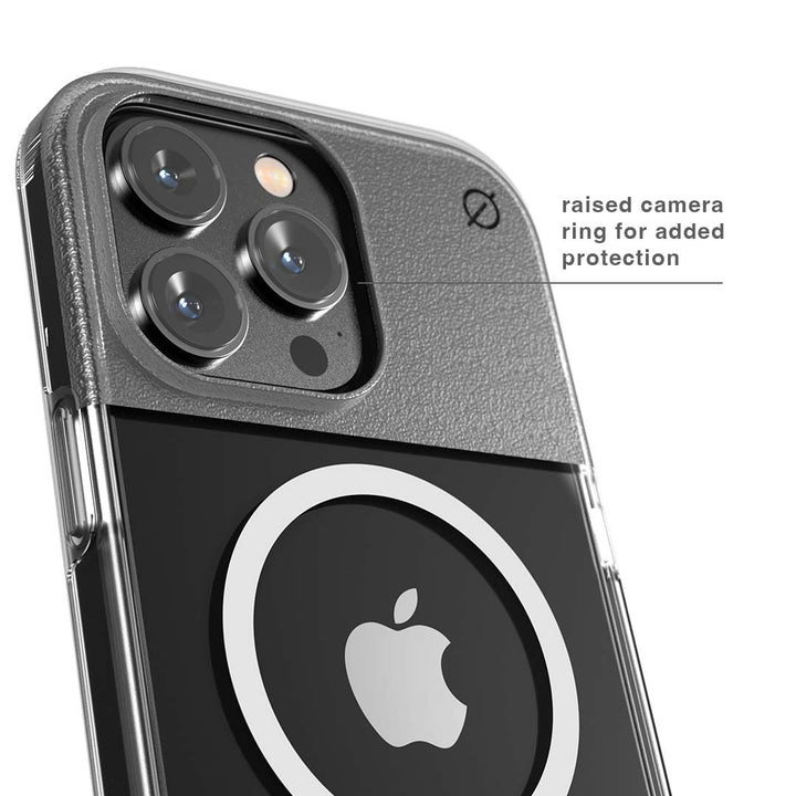 MagSafe Clear Aluminium iPhone 14 Pro Max Eco Slim Protection Atom Studios#colour_clear