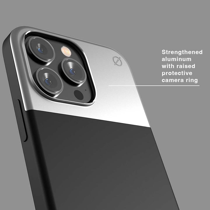 MagSafe Silicone Aluminum iPhone 14 Pro Max Case Eco Slim Protection Atom Studios#color_carbon-black