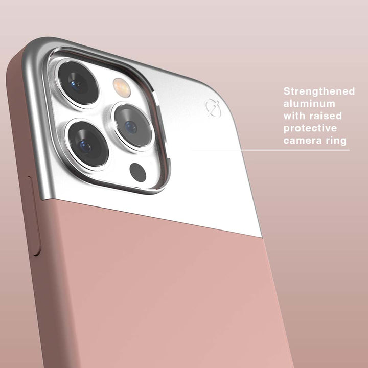 MagSafe Silicone Aluminum iPhone 14 Pro Max Case Eco Slim Protection Atom Studios#color_pink-clay