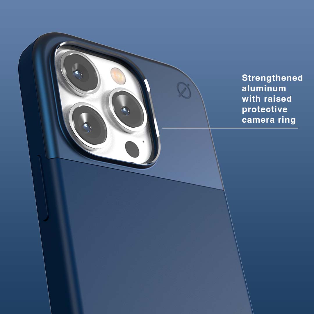 MagSafe Silicone Aluminum iPhone 14 Pro Max Case Eco Slim Protection Atom Studios#color_ink-blue